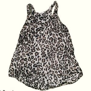 LOVE CULTURE ANIMAL PRINT TANK TOP W BUTTONS - L